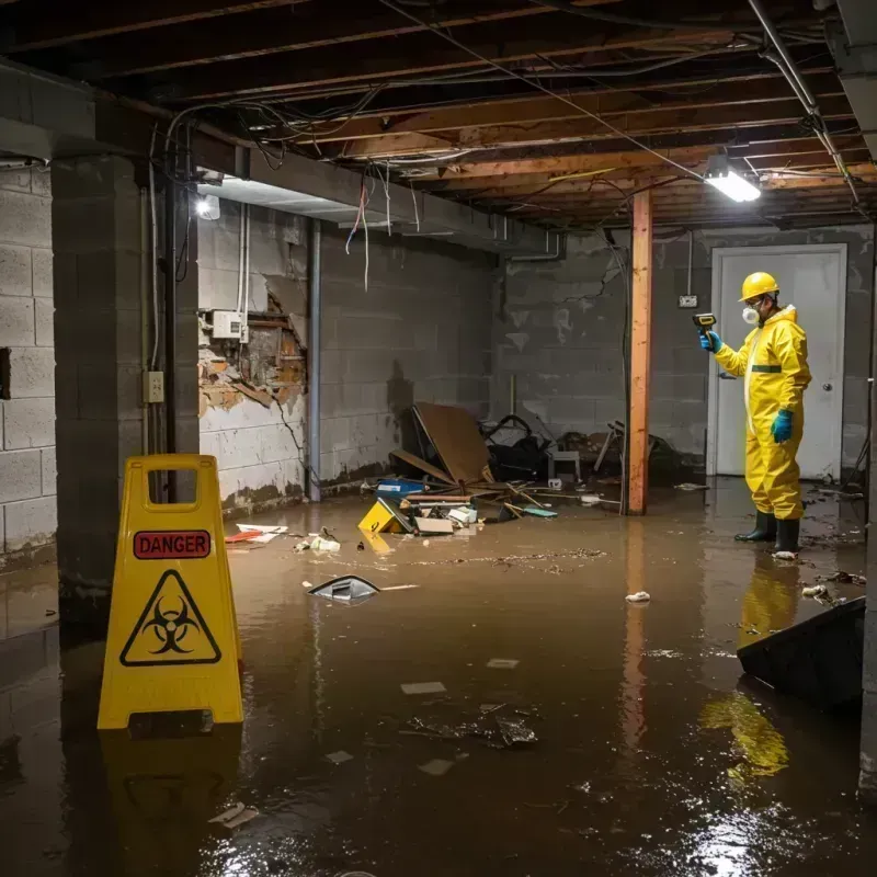 Flooded Basement Electrical Hazard in East Dubuque, IL Property